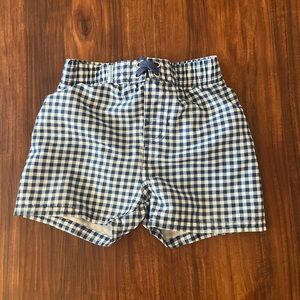 Rugged Butts Navy Gingham Swim Trunks 2T